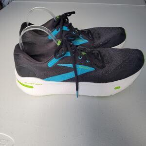 Brooks Ghost Max Shoes Mens Size 11.5 Black Blue Green Running Sneakers Athletic
